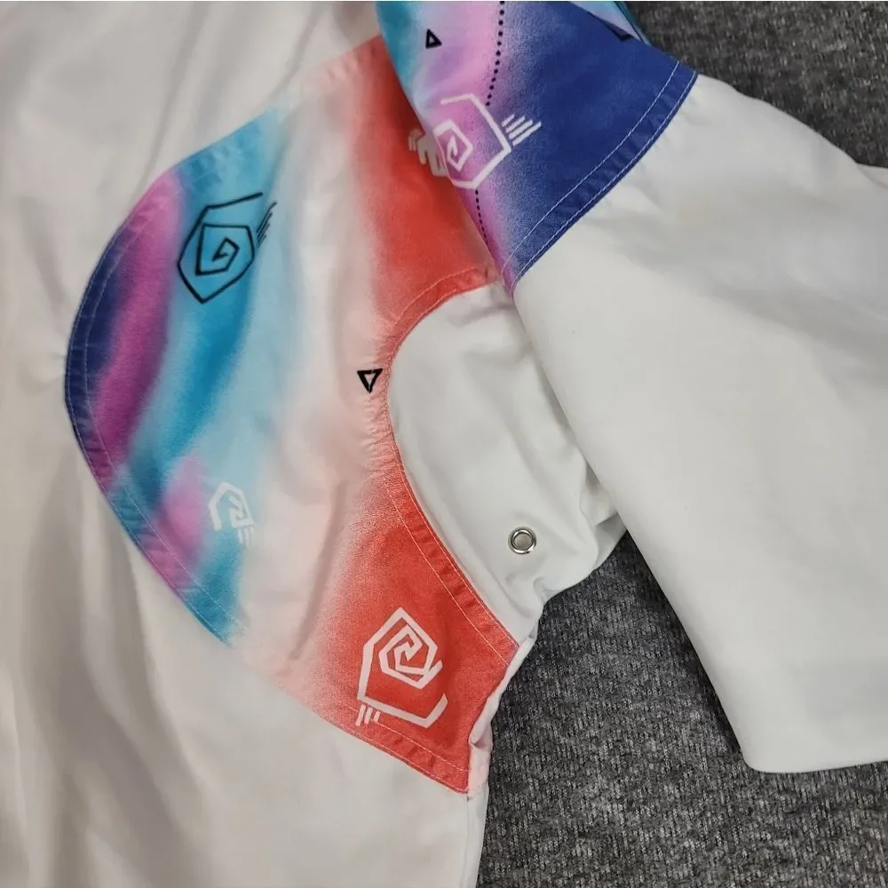 Vintage Sergio Tacchini Track Jacket Women’s M White Colorblock 80s 90s Tennis.